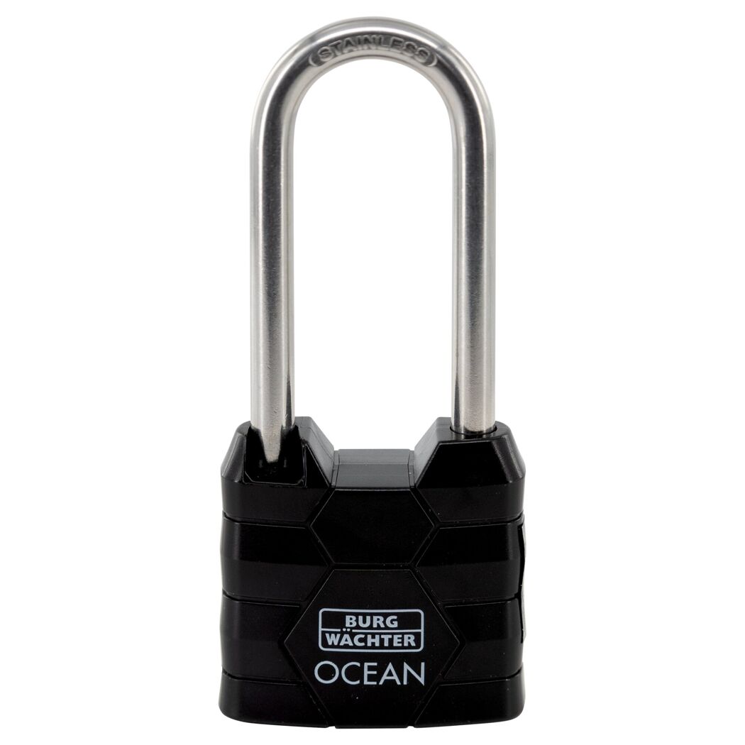 Zylinder-Vorhängeschloss '490 Ni HB 40 65 SB' schwarz 4,4 cm