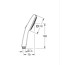 Handbrause 'Vitalio Comfort 110' chrom/schwarz 2 Strahlarten