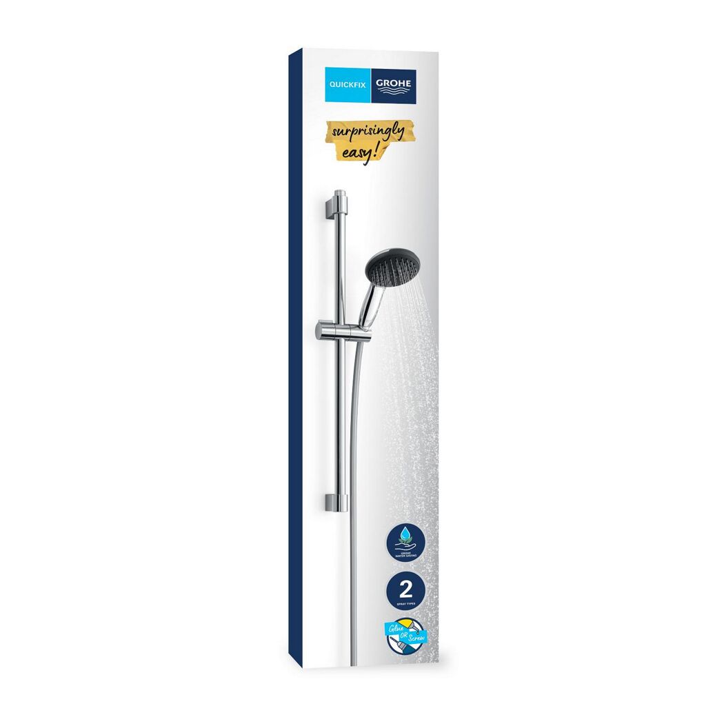 Brausestangenset 'Vitalio Start 110' chromfarben 2 Strahlarten, 60 cm