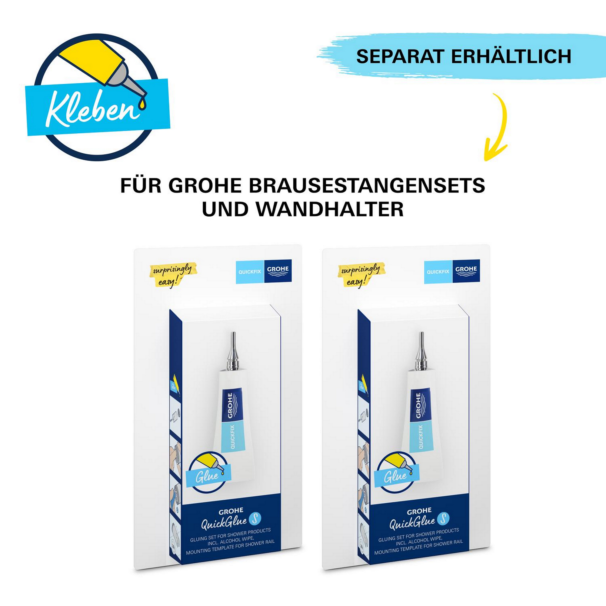 Brausestangenset 'Vitalio Start 110' chromfarben 2 Strahlarten, 60 cm