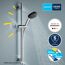 Brausestangenset 'Vitalio Comfort 110' chromfarben 3 Strahlarten, 60 cm