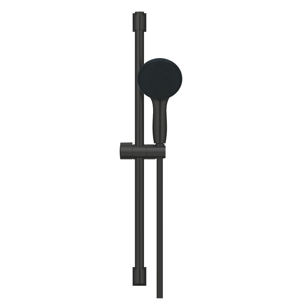 Schwarze Duscharmatur mit Brause