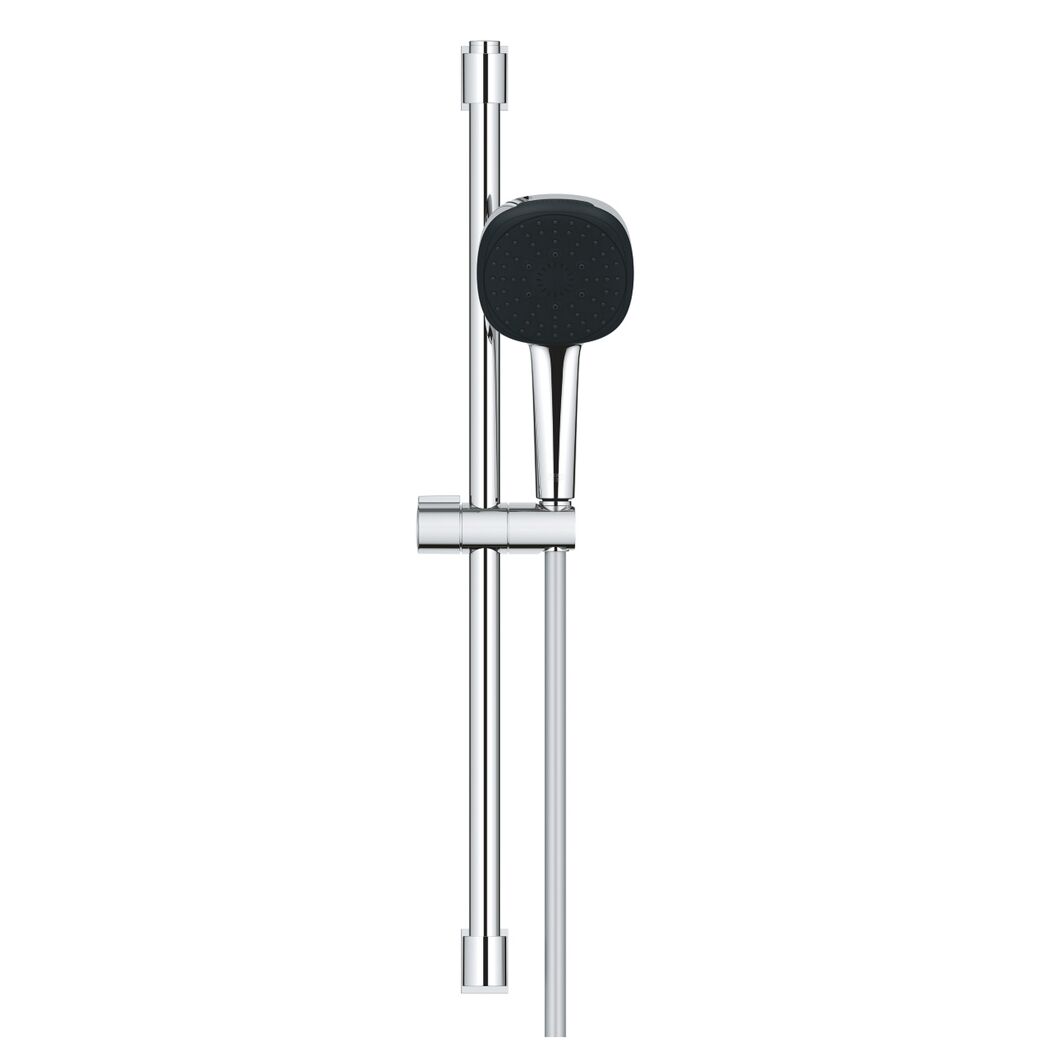 Brausestangenset 'Vitalio Comfort 110' chromfarben eckig 3 Strahlarten, 60 cm