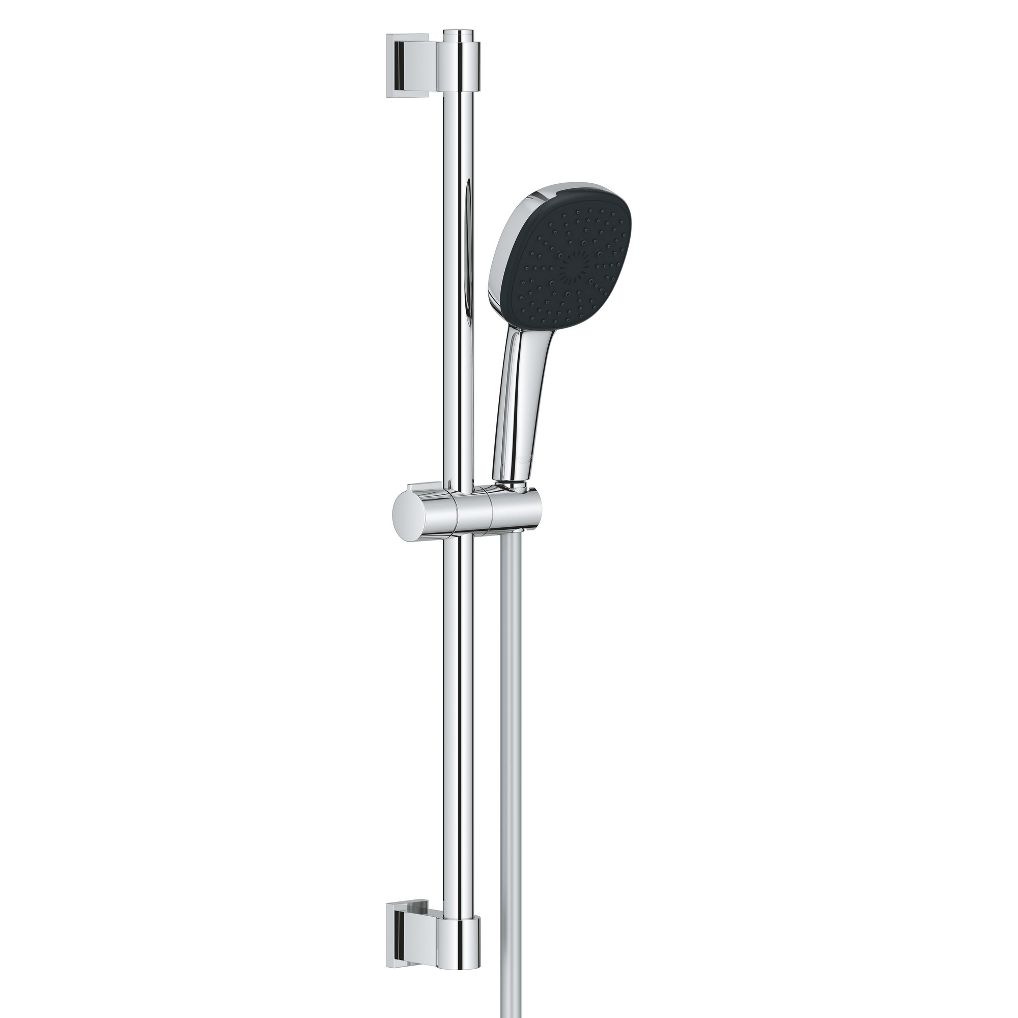 Brausestangenset 'Vitalio Comfort 110' chromfarben eckig 3 Strahlarten, 60 cm