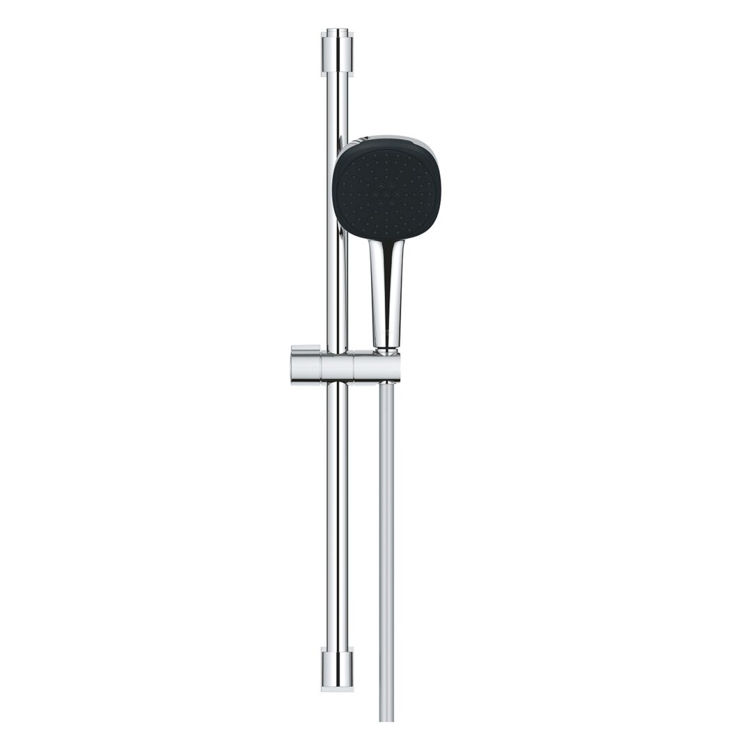 Brausestangenset 'Vitalio Comfort 110' chromfarben eckig 2 Strahlarten, 60 cm