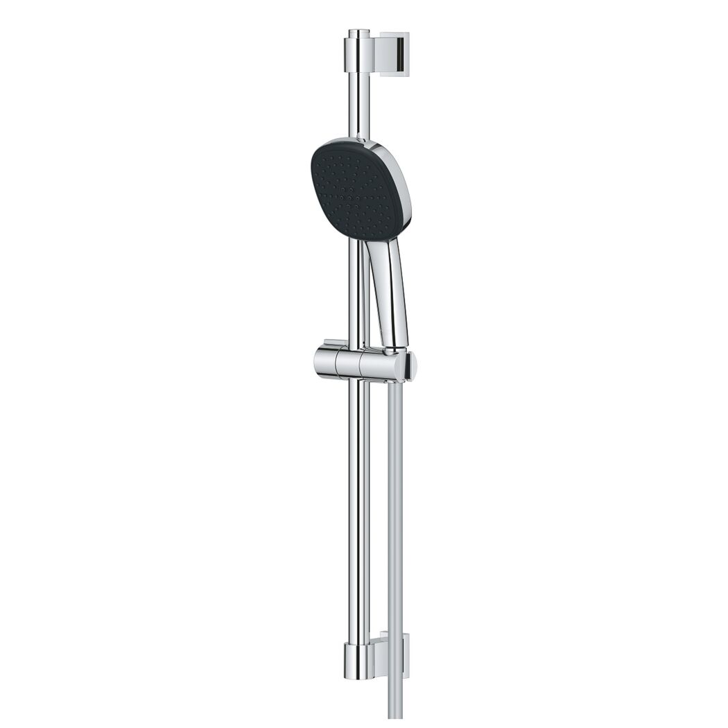 Brausestangenset 'Vitalio Comfort 110' chromfarben eckig 2 Strahlarten, 60 cm