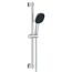 Brausestangenset 'Vitalio Comfort 110' chromfarben eckig 2 Strahlarten, 60 cm