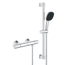 Thermostat-Brausegarnitur 'Precision Trend' chromfarben 3 Strahlarten, 60 cm