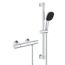 Thermostat-Brausegarnitur 'Precision Trend' chromfarben 3 Strahlarten, 60 cm