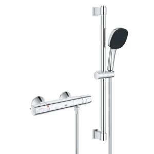 Thermostat-Brausegarnitur 'Precision Trend' chromfarben 3 Strahlarten, 60 cm