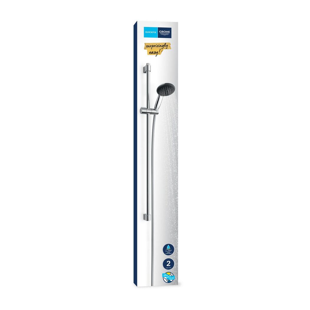 Brausestangenset 'Vitalio Start 110' chromfarben 2 Strahlarten, 90 cm