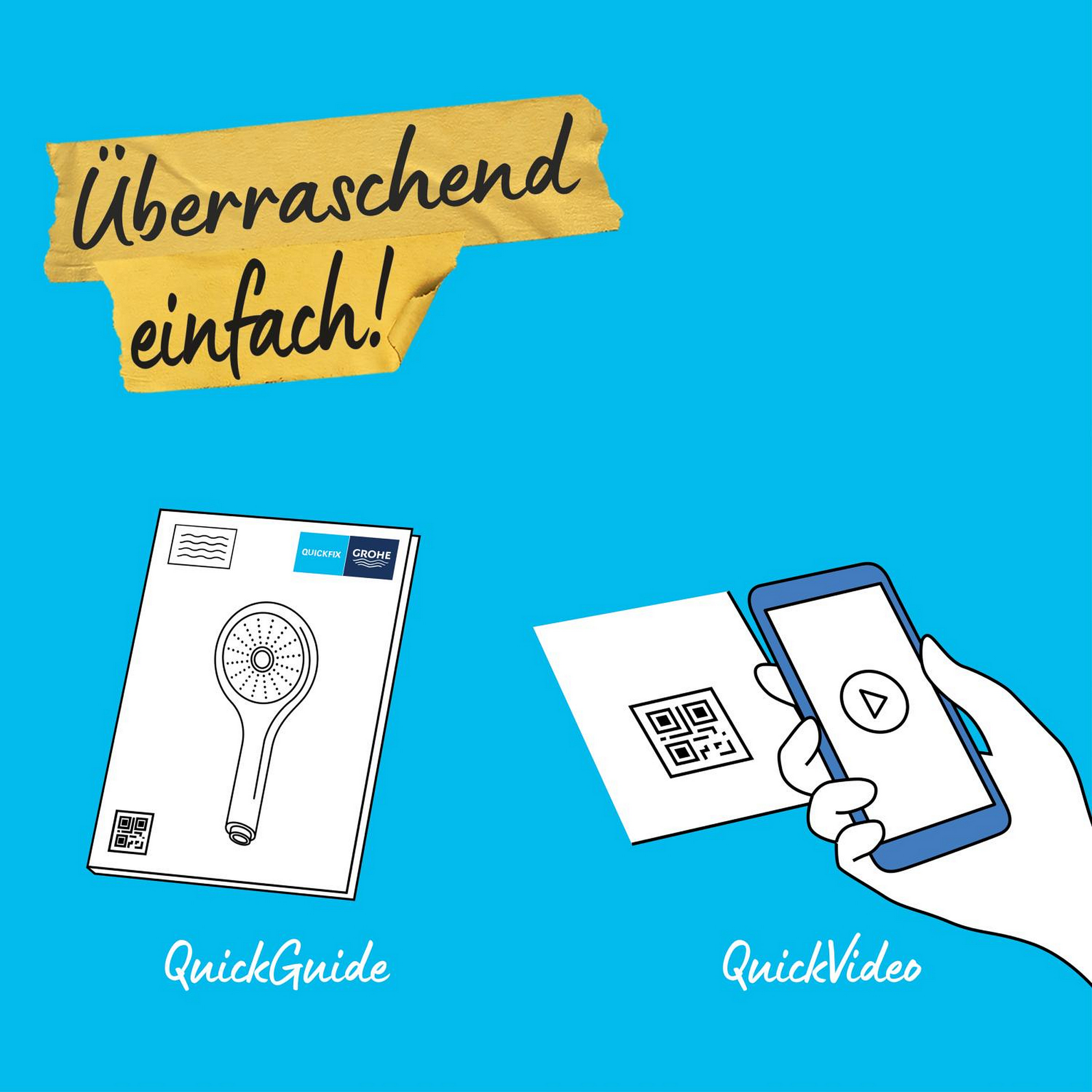 Handbrause 'Vitalio SmartActive 130 Cube' chromfarben 3 Strahlarten