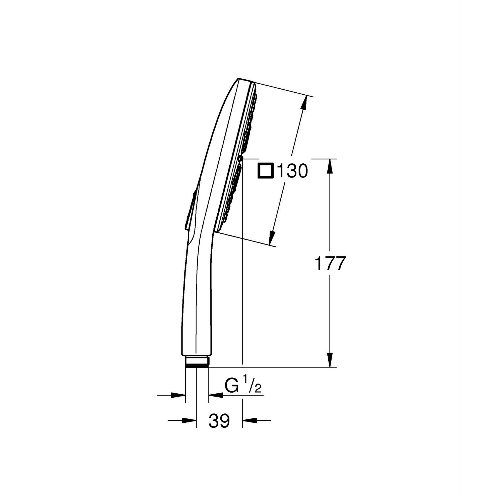 Handbrause 'Vitalio SmartActive 130 Cube' chromfarben 3 Strahlarten