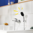 Wandhalterset 'Vitalio Comfort 110' chrom/schwarz 2 Strahlarten