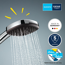 Wandhalterset 'Vitalio Comfort 110' chrom/schwarz 2 Strahlarten