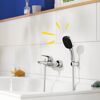 Wandhalterset 'Vitalio Comfort 110' chrom/schwarz 2 Strahlarten
