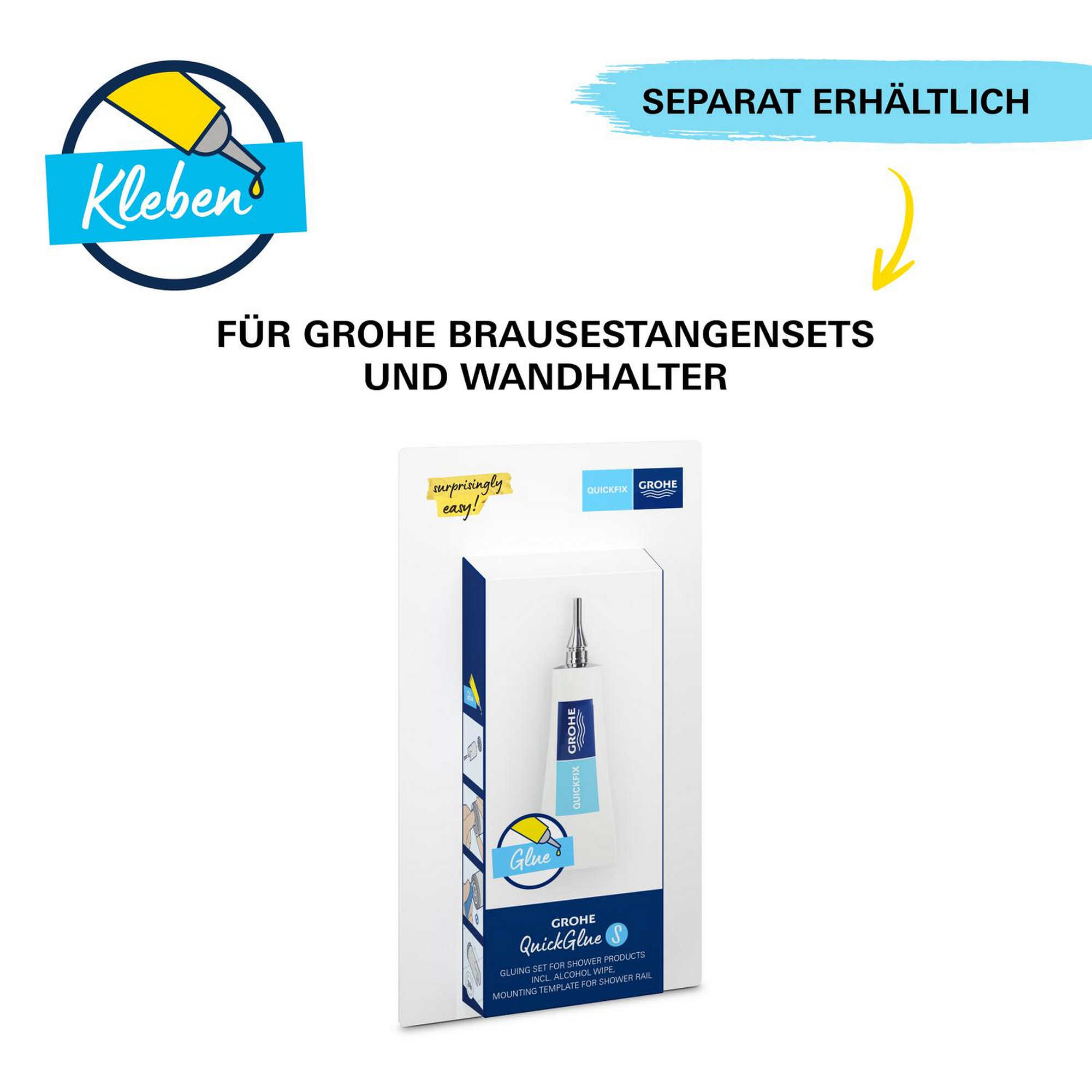 Wandhalterset 'Vitalio Comfort 110' chrom/schwarz 2 Strahlarten