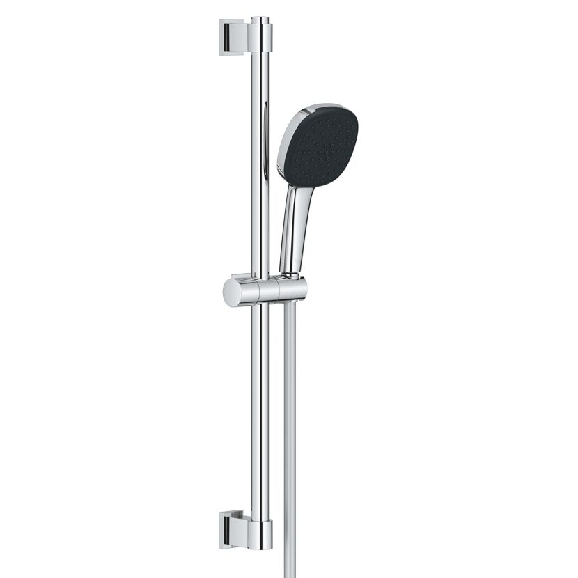 Brausestangenset 'Vitalio Comfort 110' chromfarben eckig 2 Strahlarten, 90 cm