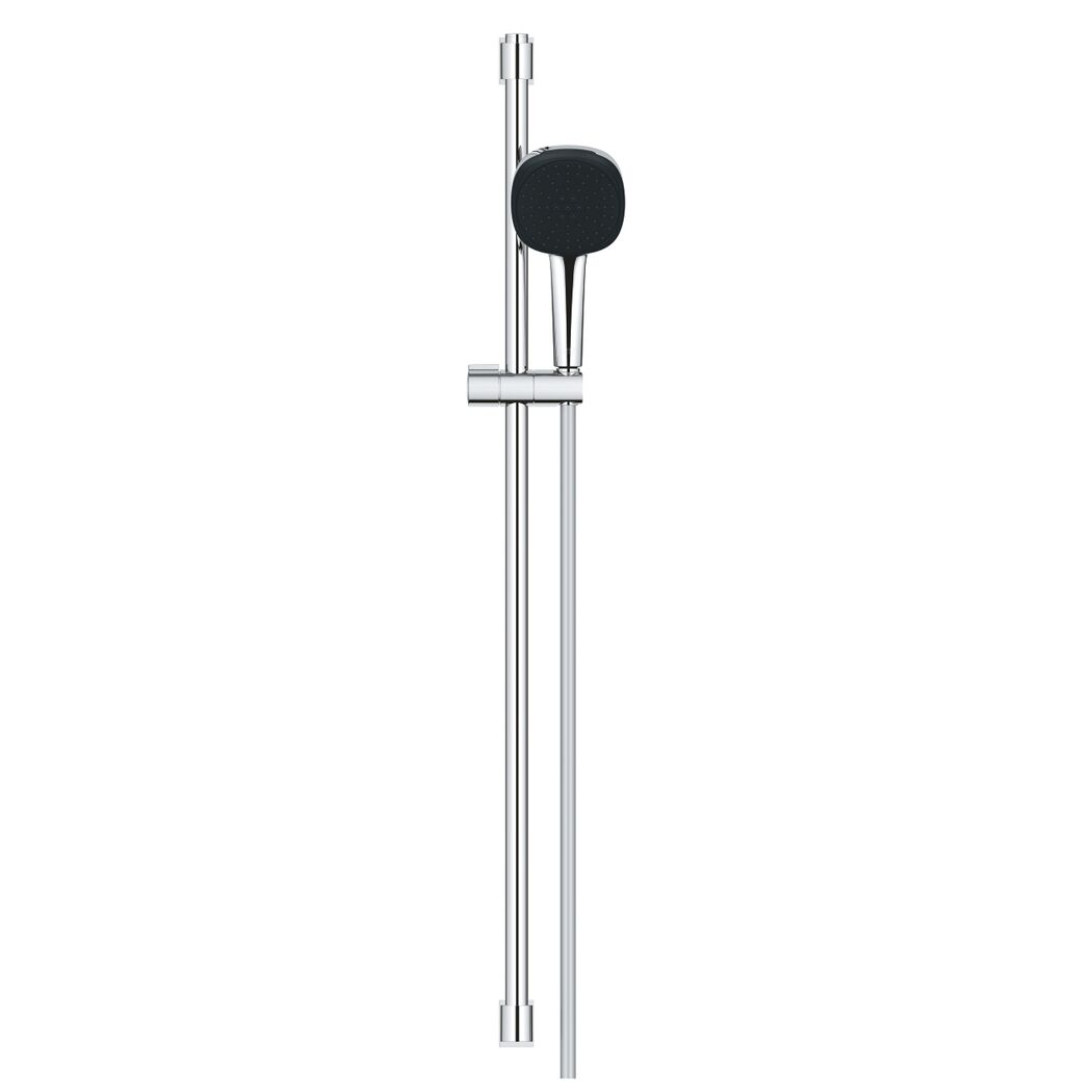 Brausestangenset 'Vitalio Comfort 110' chromfarben eckig 2 Strahlarten, 90 cm