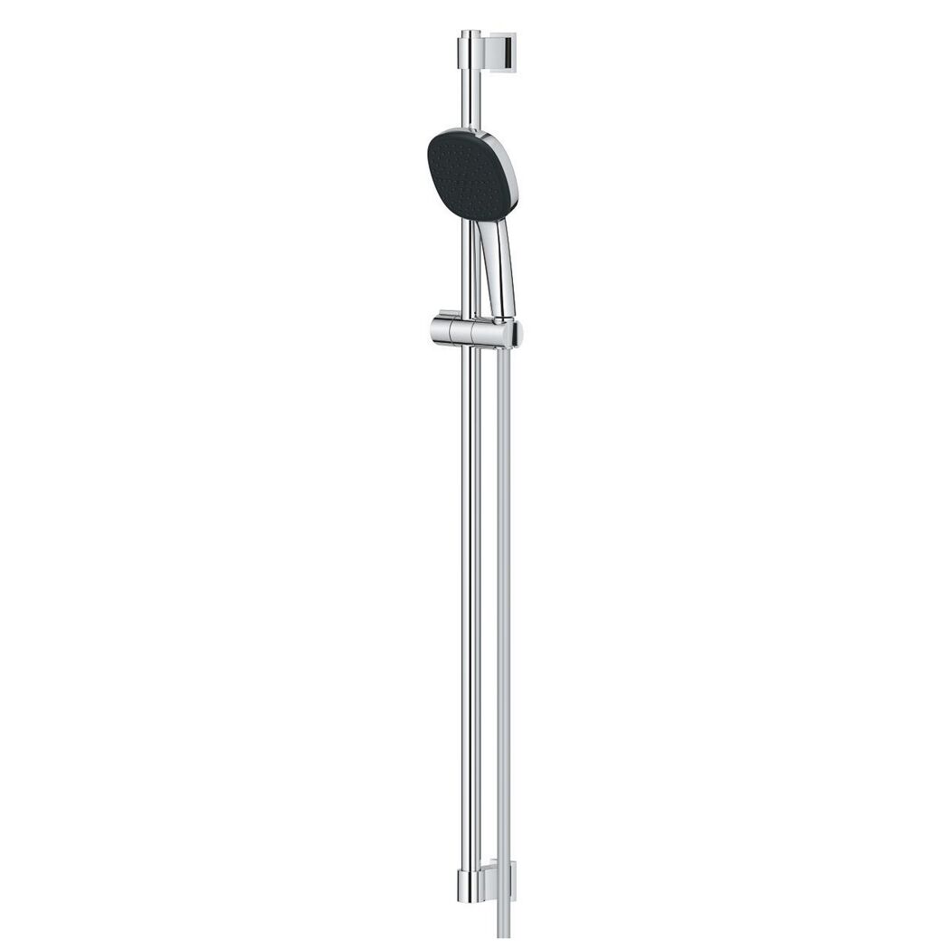 Brausestangenset 'Vitalio Comfort 110' chromfarben eckig 2 Strahlarten, 90 cm