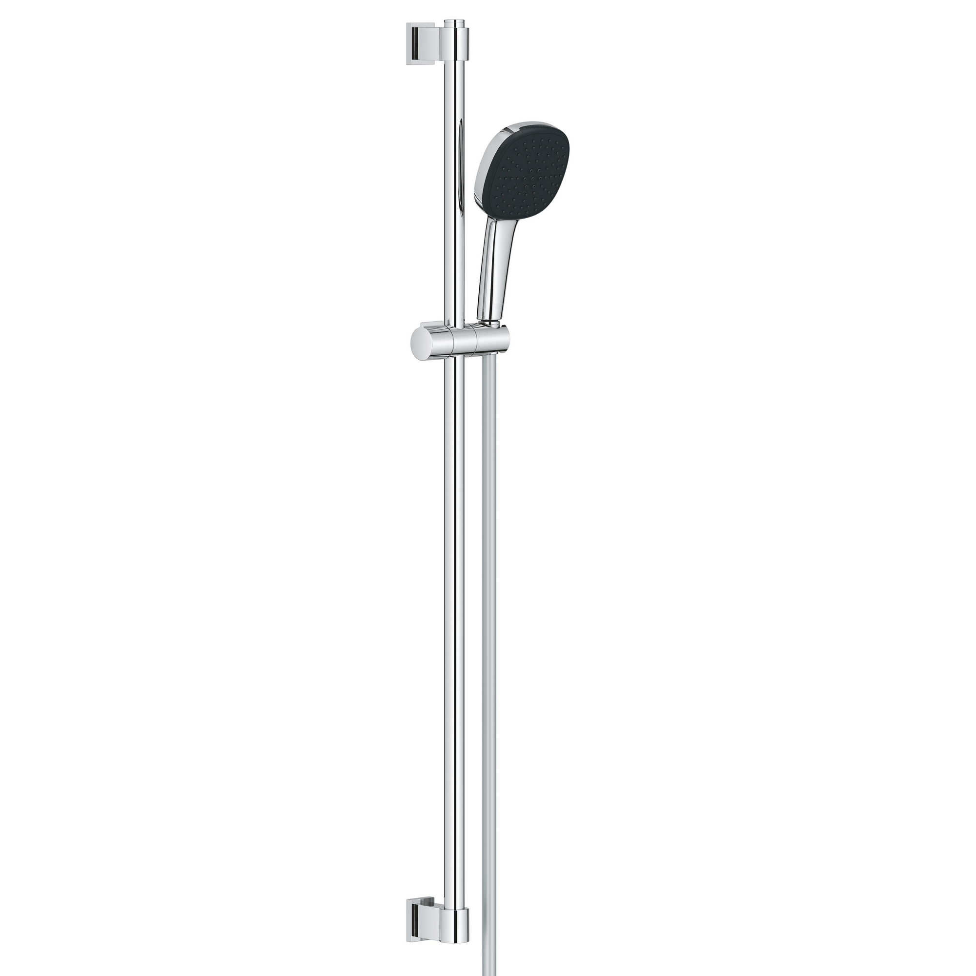 Brausestangenset 'Vitalio Comfort 110' chromfarben eckig 2 Strahlarten, 90 cm