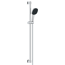 Brausestangenset 'Vitalio Comfort 110' chromfarben eckig 2 Strahlarten, 90 cm