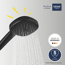 Handbrause 'Vitalio Comfort 110' matt schwarz 2 Strahlarten