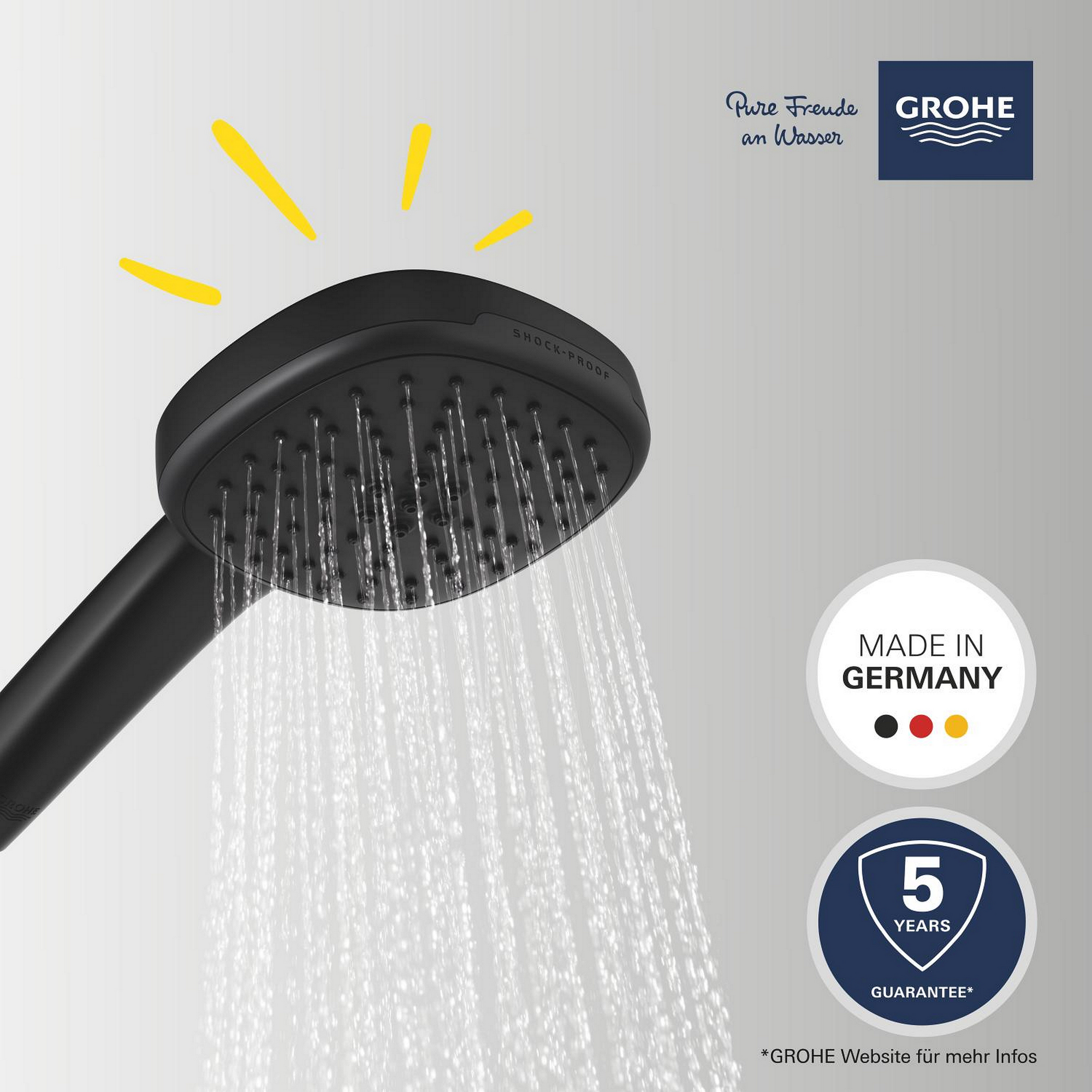 Handbrause 'Vitalio Comfort 110' matt schwarz 2 Strahlarten
