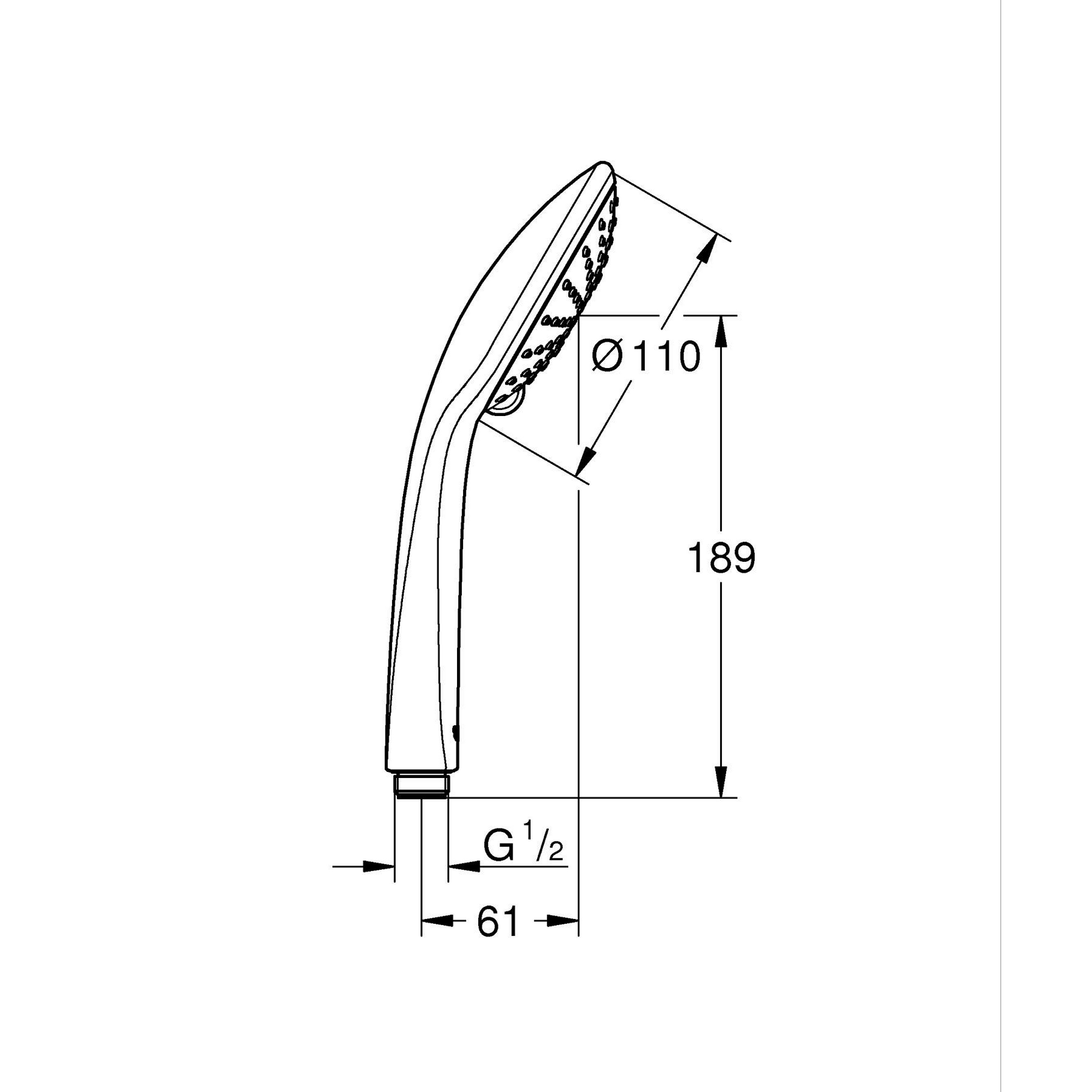 Handbrause 'Vitalio Joy 110 Duo' chromfarben 2 Strahlarten