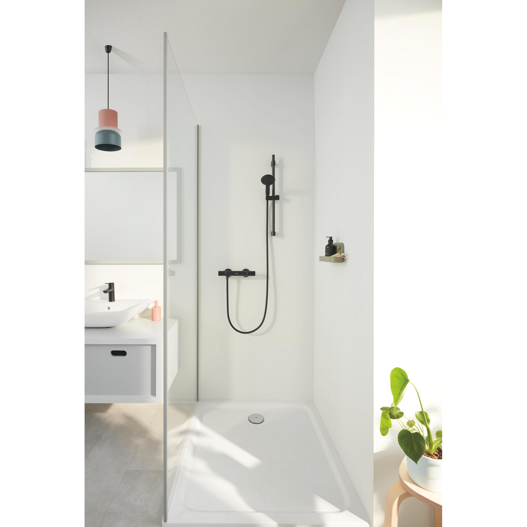 Brausestange 'Vitalio Universal' schwarz 60 cm