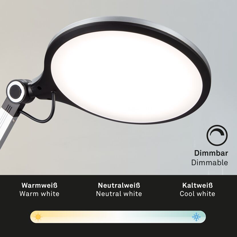 LED-Schreibtischleuchte 'Office' silber 7 W