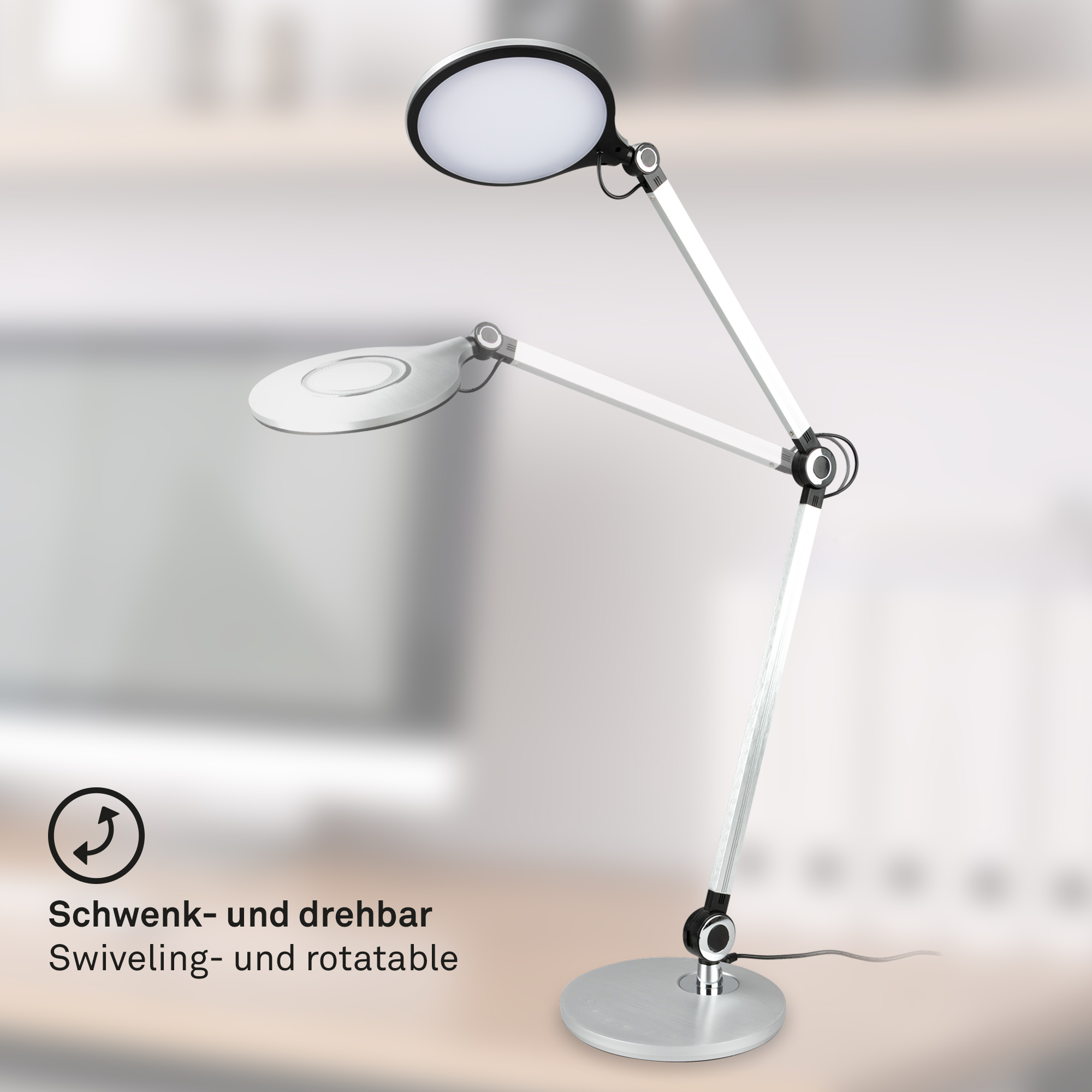LED-Schreibtischleuchte 'Office' silber 7 W