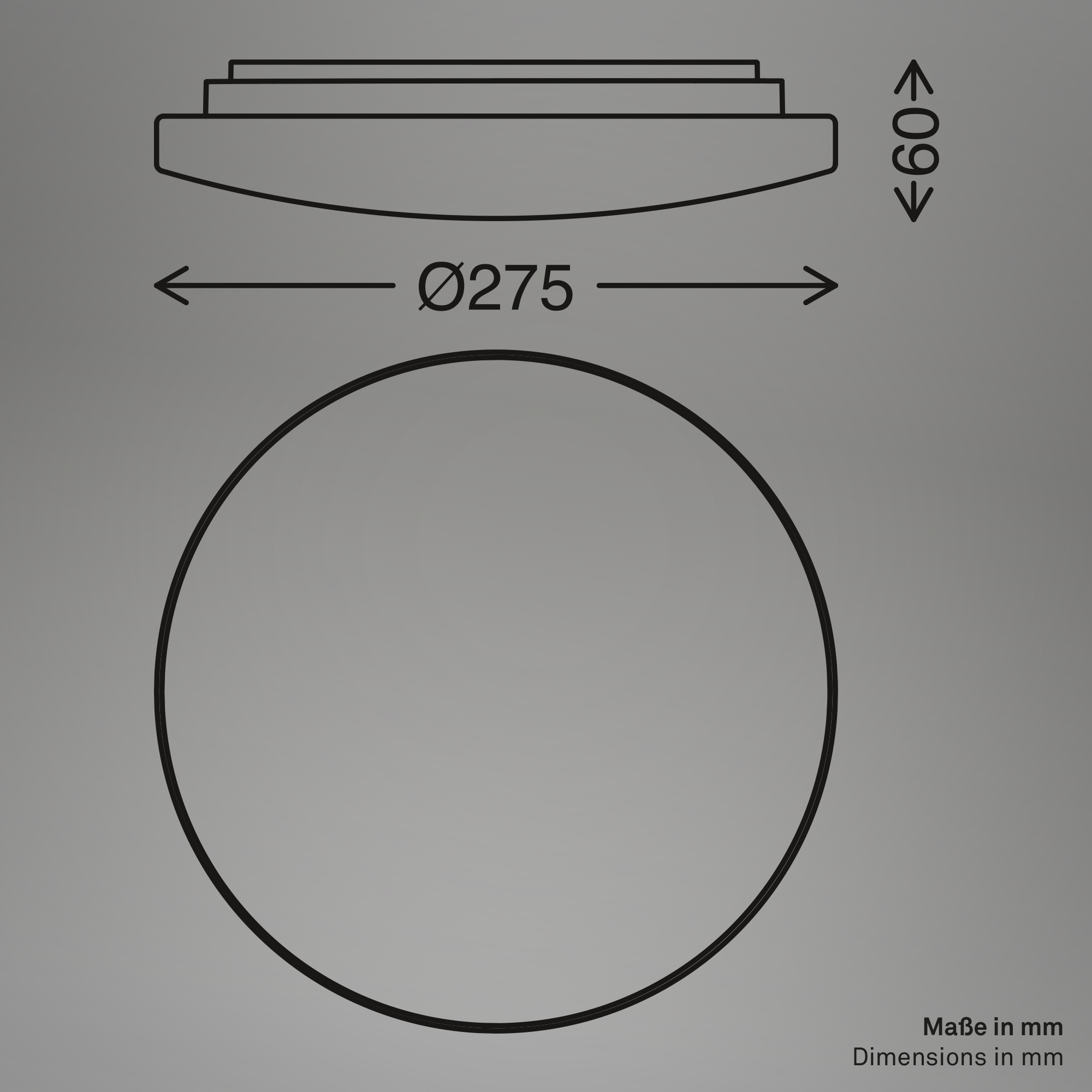 LED-Wand- und Deckenleuchte 'Case' weiß Ø 27,5 x 6 cm