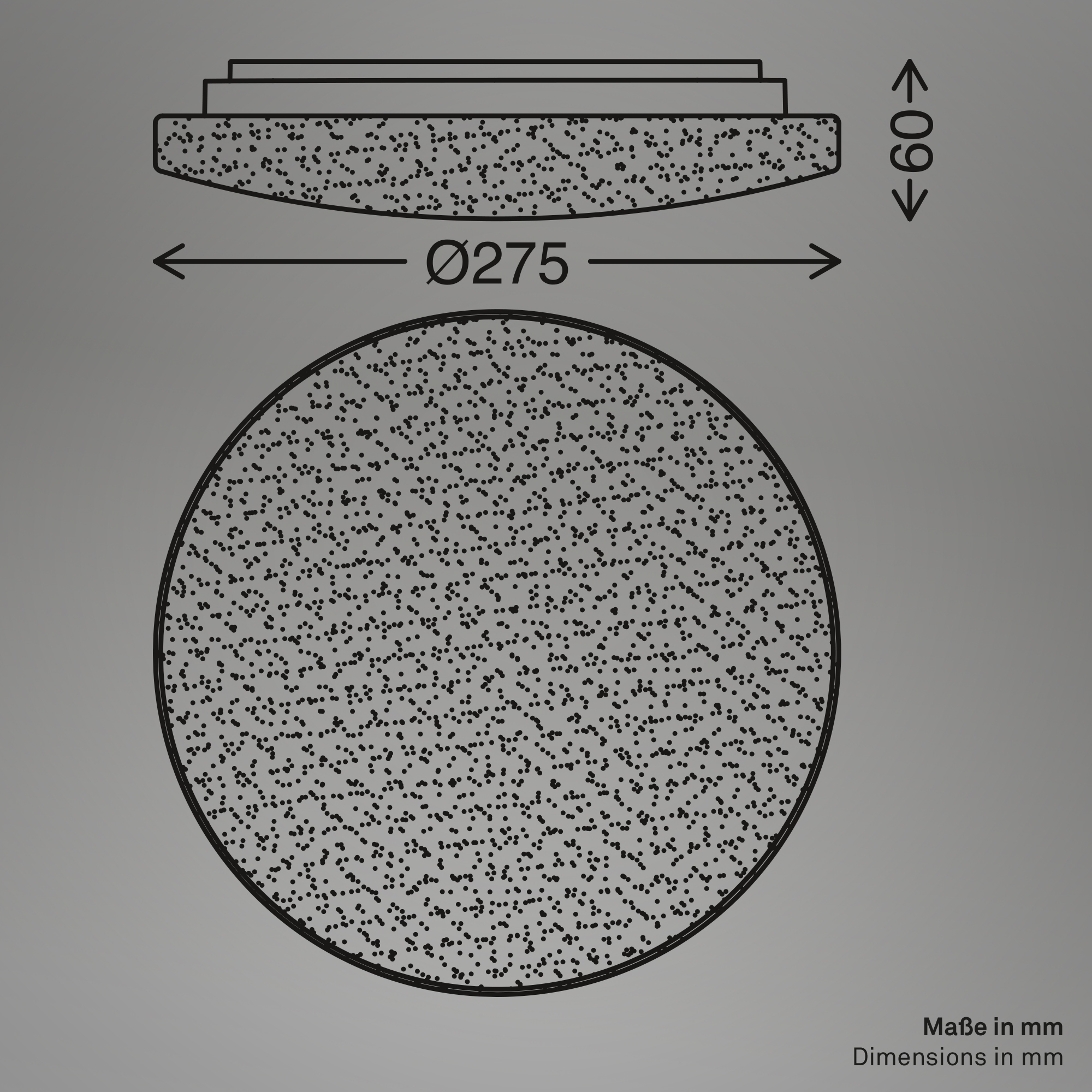 LED-Wand- und Deckenleuchte 'Case' weiß Ø 27,5 x 6 cm