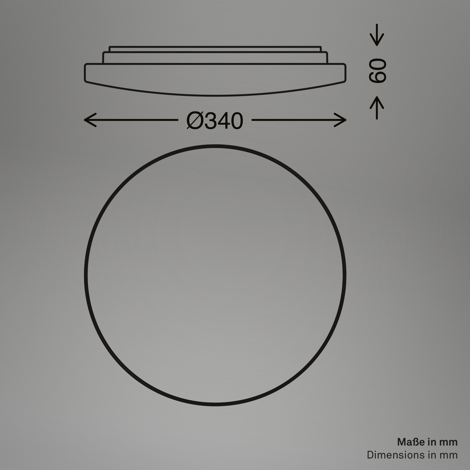 LED-Wand- und Deckenleuchte 'Case' weiß Ø 34 x 6 cm
