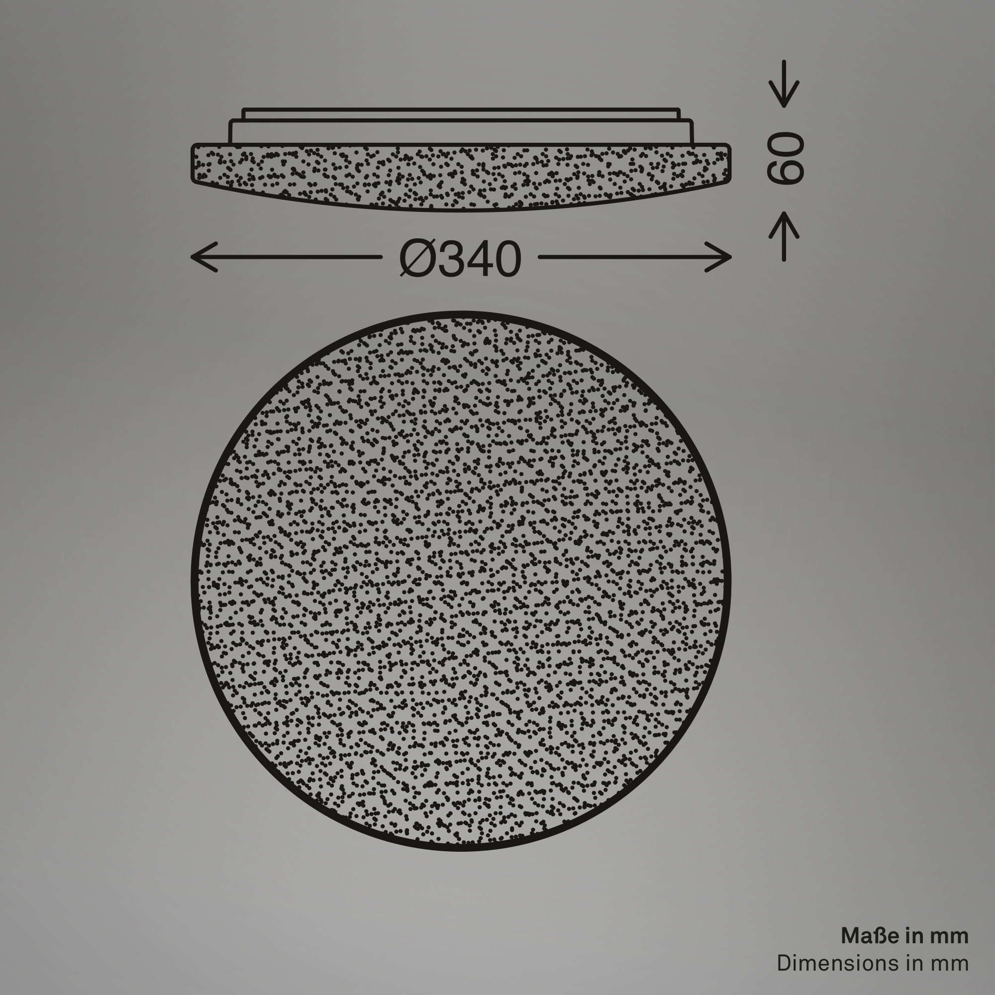 LED-Wand- und Deckenleuchte 'Case' weiß Ø 34 x 6 cm