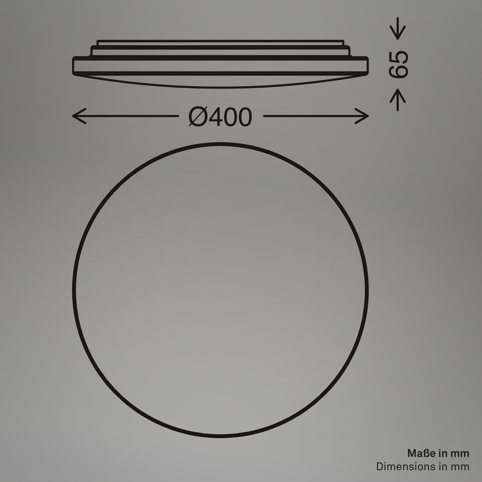 LED-Wand- und Deckenleuchte 'Case' weiß Ø 40 x 6,5 cm