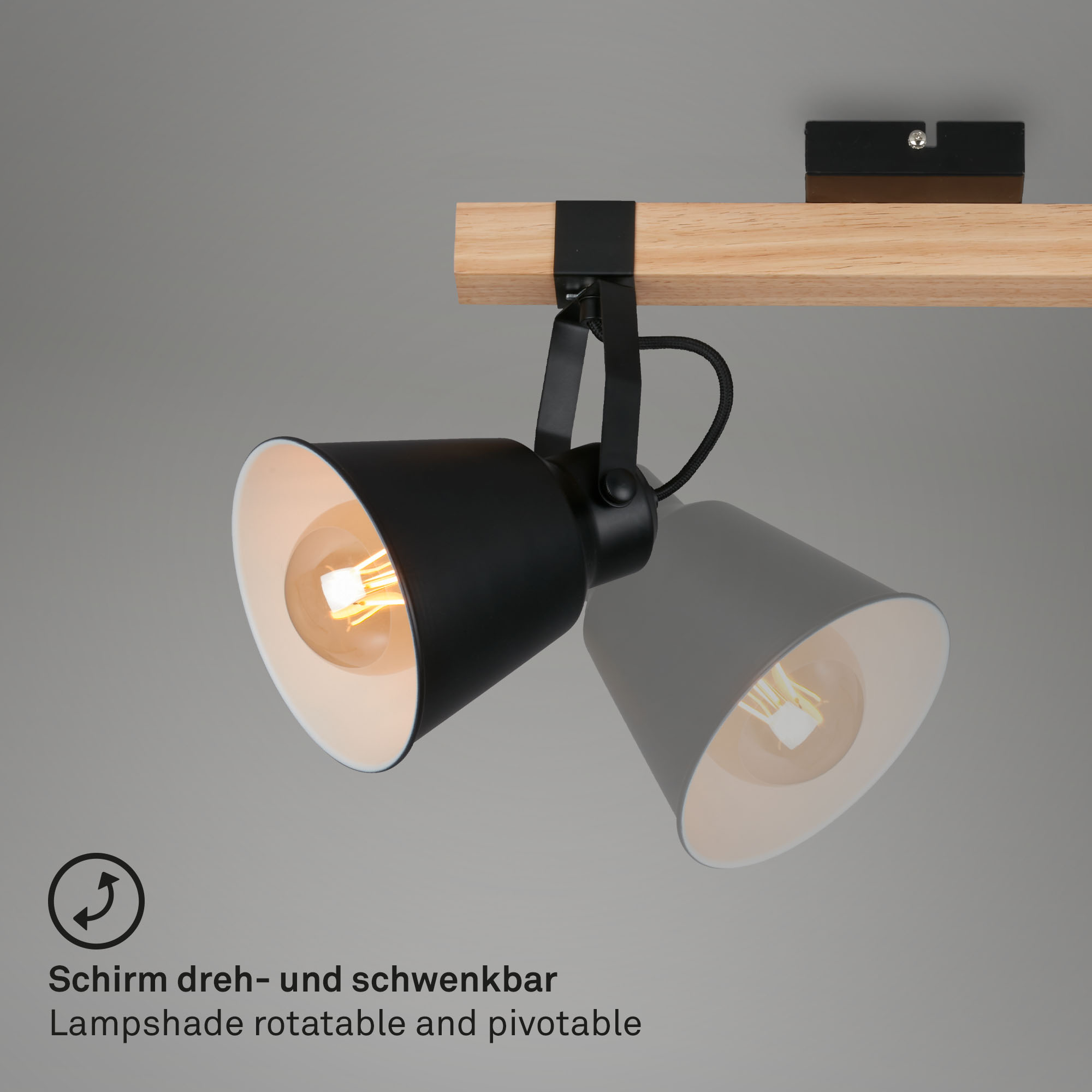 Spotleuchte 'Talle' schwarz 24 x 14,5 x 68 cm