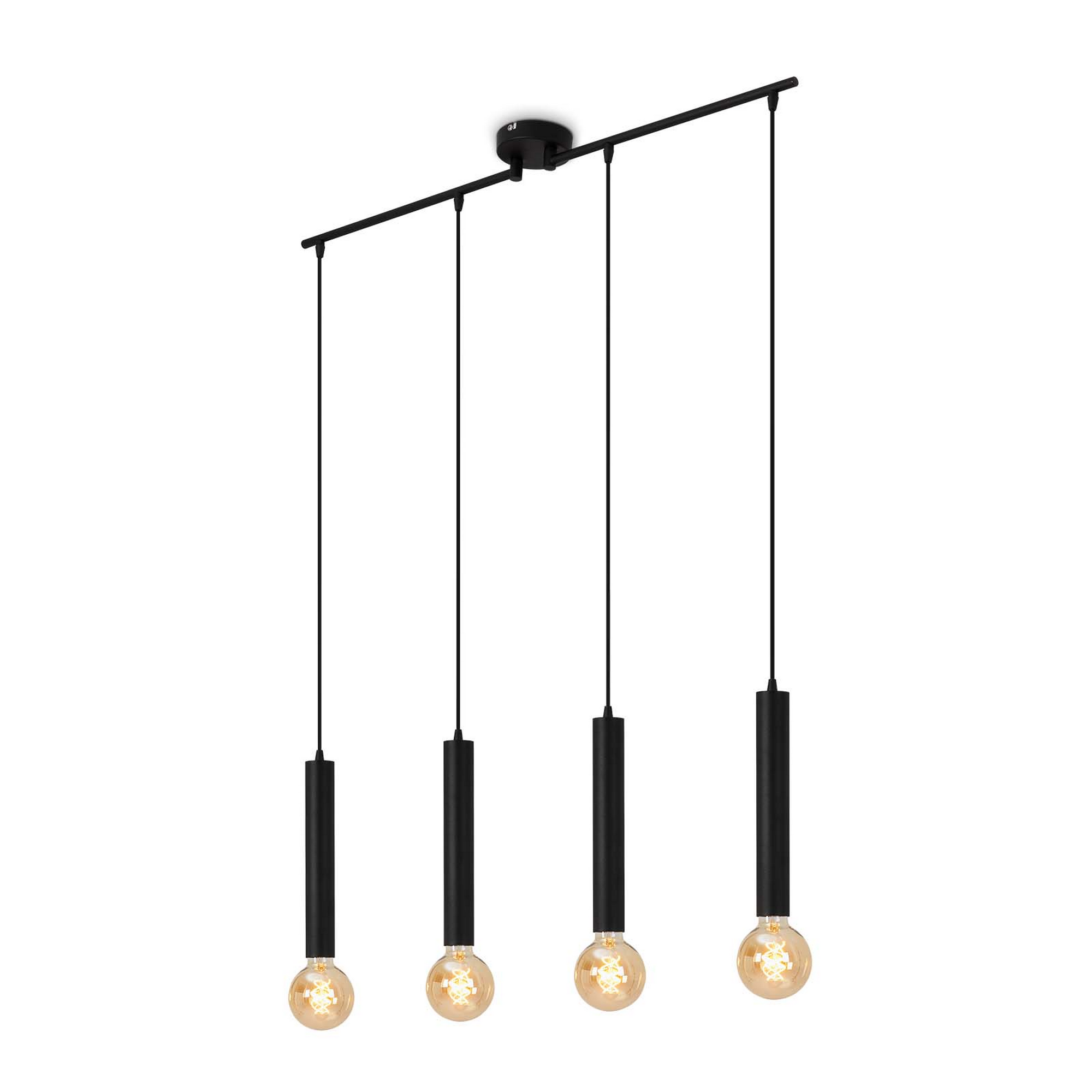 Pendelleuchte 'Longa' schwarz 60 W