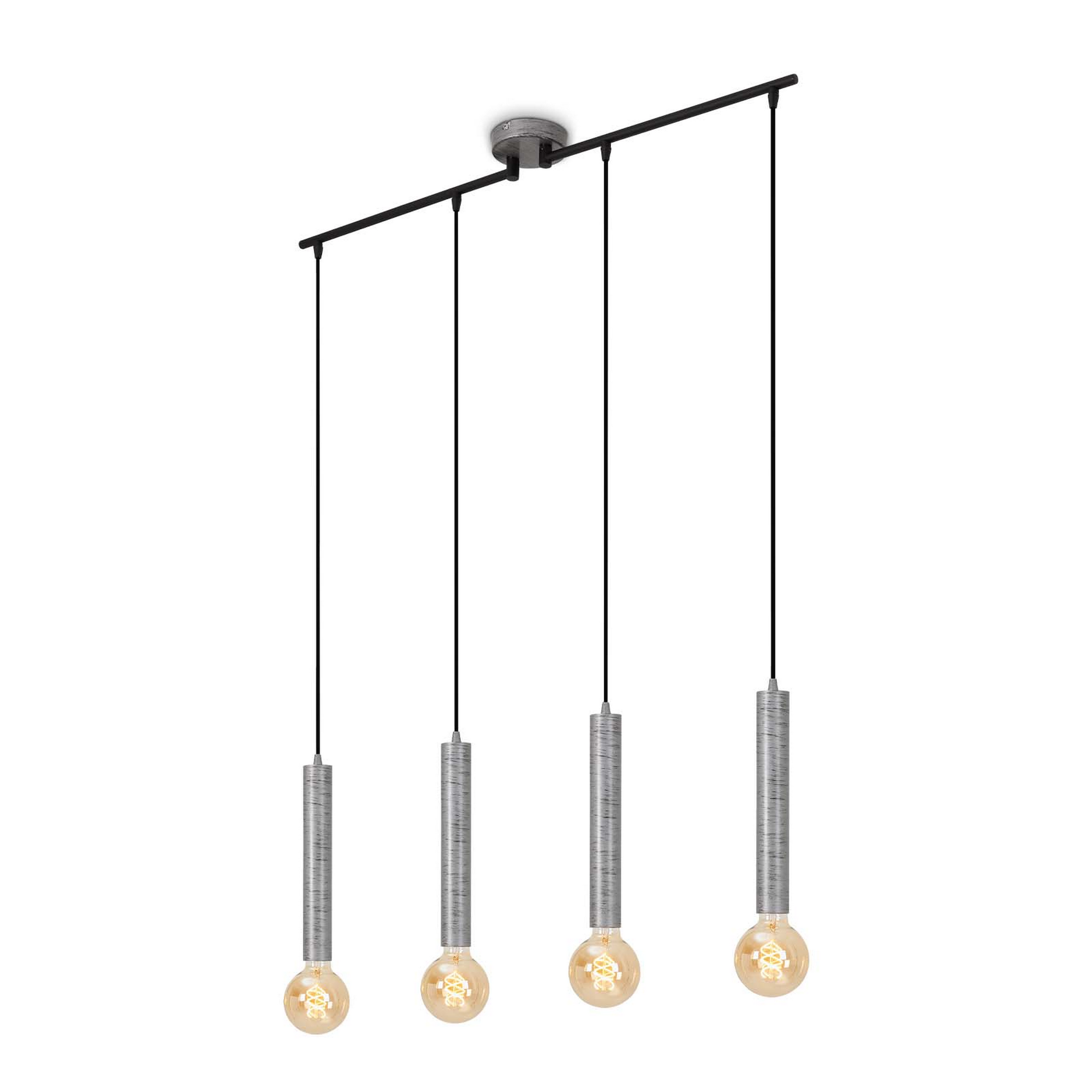 Pendelleuchte 'Longa' silber 60 W
