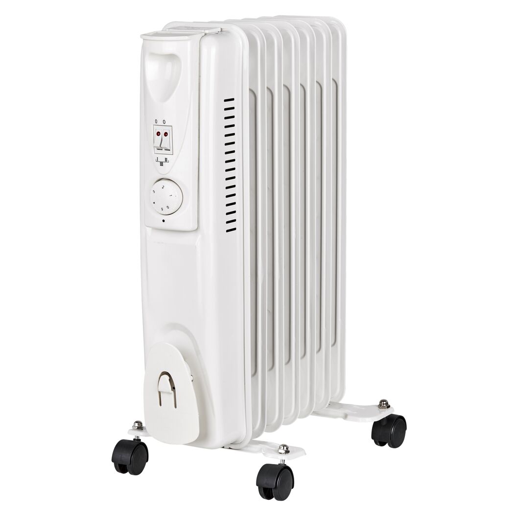 Ölradiator weiß 7 Rippen 1500 W