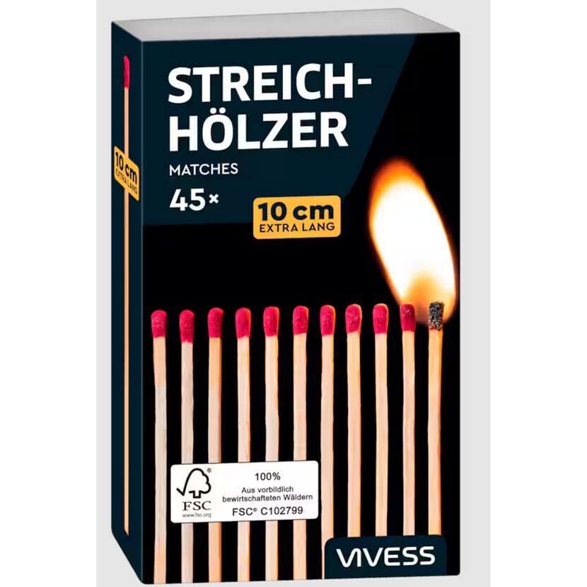 Streichhölzer 10 cm 45 Stück