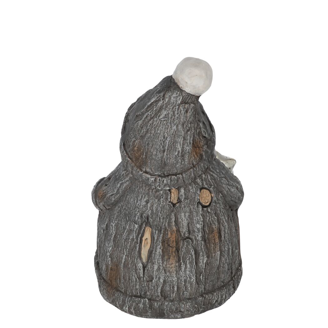 Dekofigur 'Weihnachtsmann' grau 47 cm