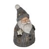 Dekofigur 'Weihnachtsmann' grau 47 cm