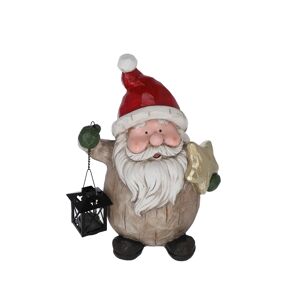 Dekofigur 'Weihnachtsmann mit Laterne' 39 cm