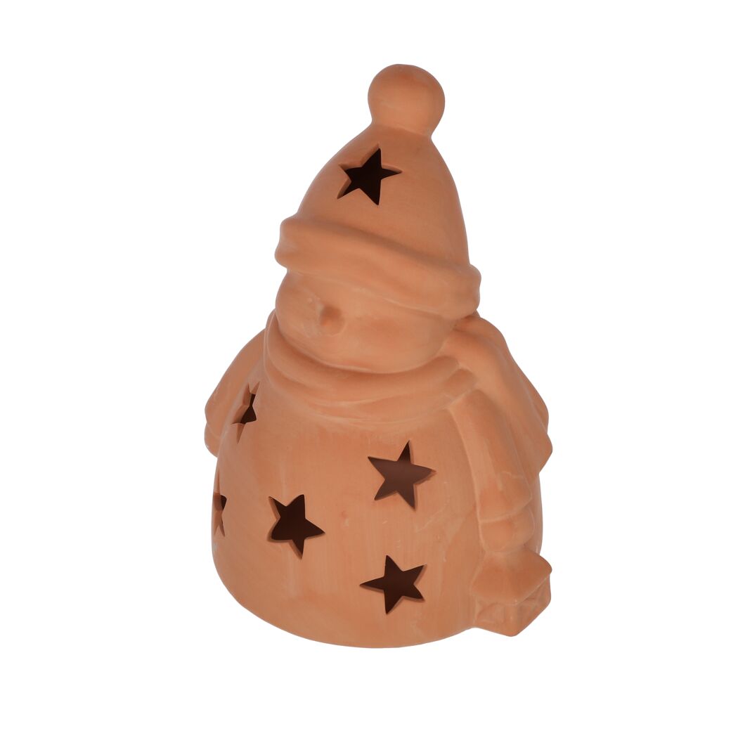 Deko-Schneemann aus Ton 29 cm