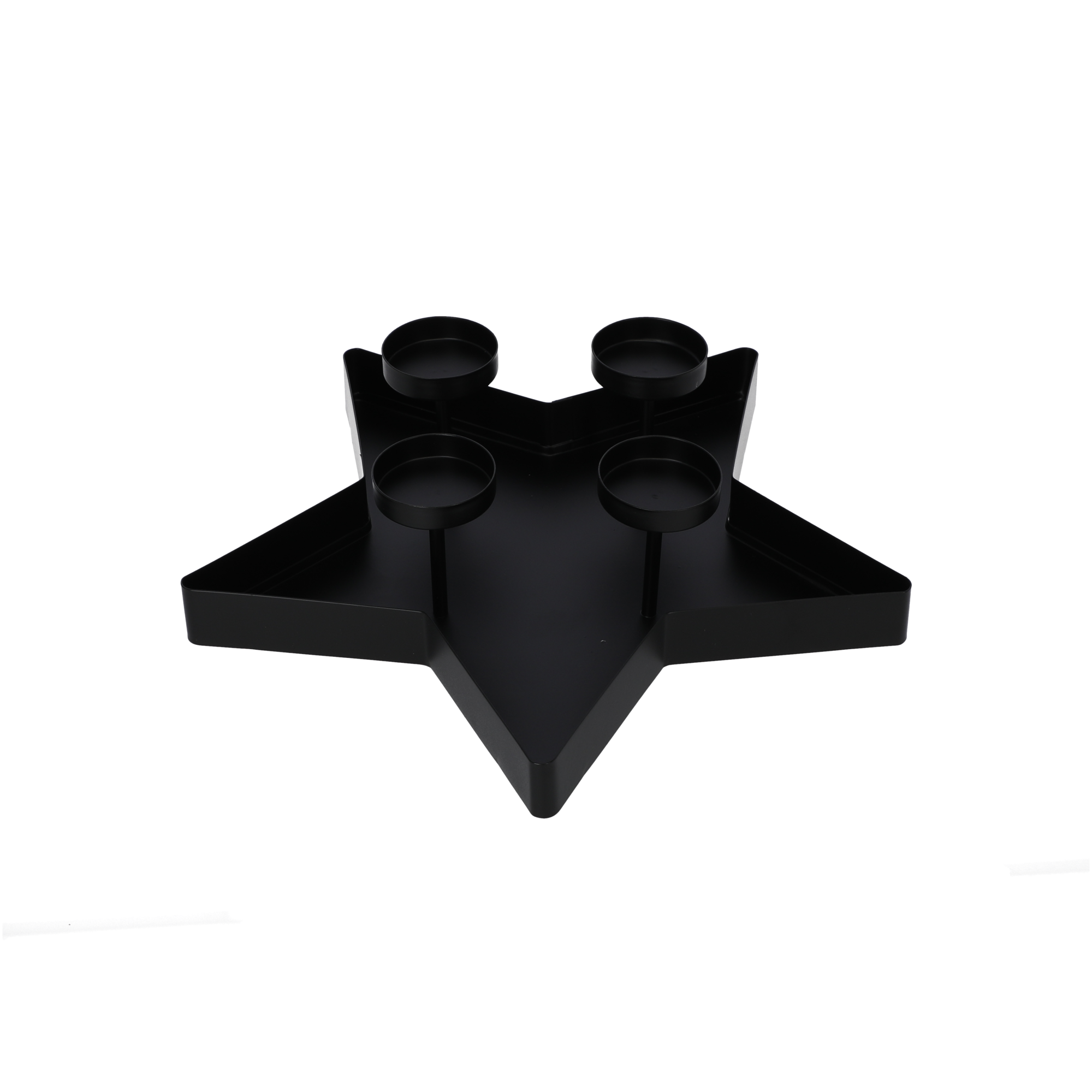 Kerzenhalter 'Stern' für 4 Kerzen schwarz