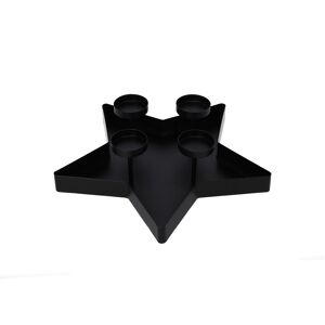 Kerzenhalter 'Stern' für 4 Kerzen schwarz