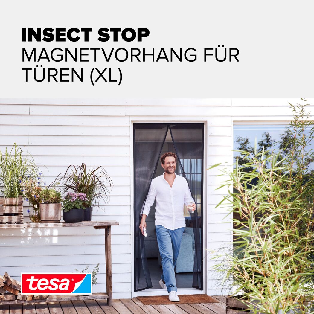 Magnetvorhang selbstschließend schwarz 120 x 240 cm