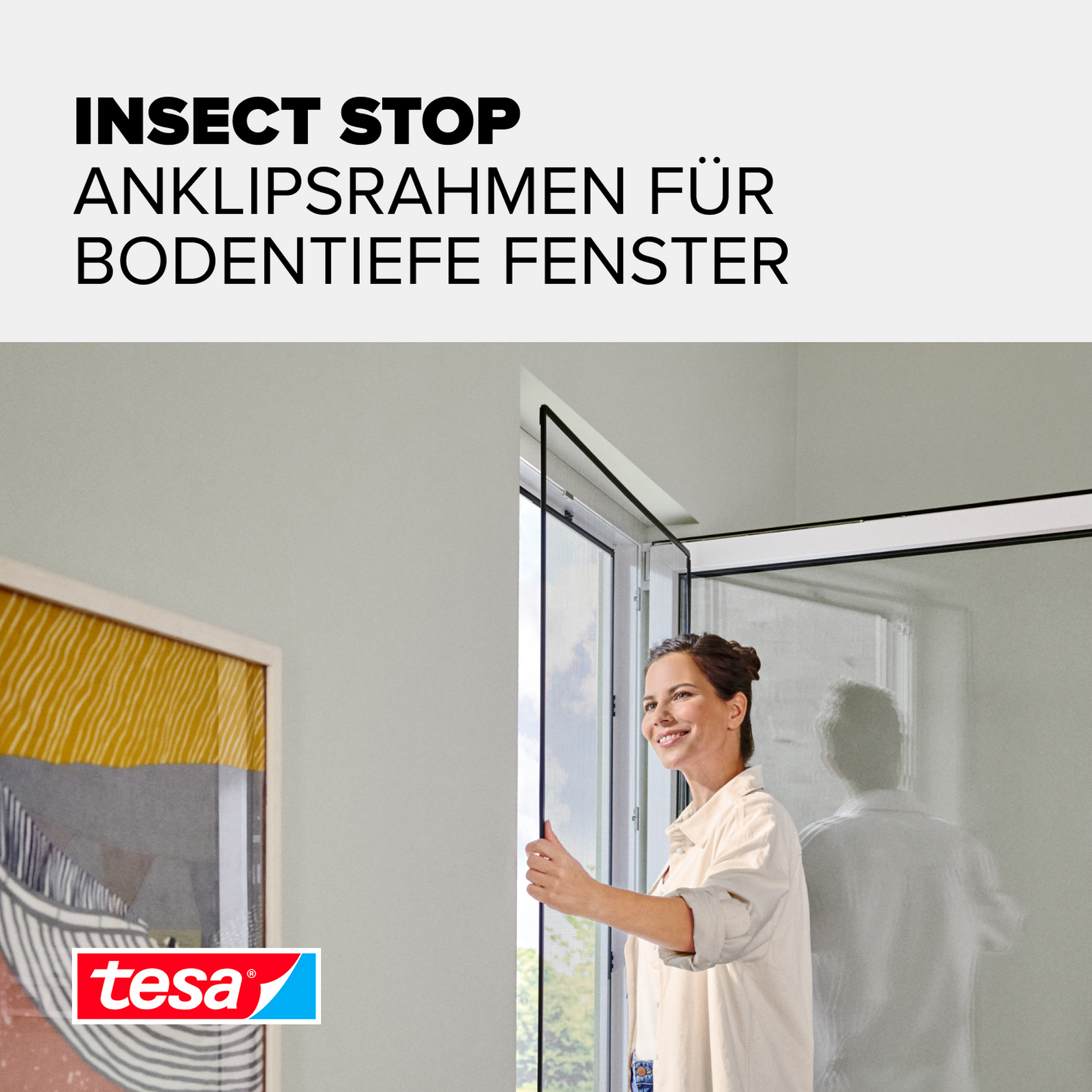 Insect Stop mit Anklipsrahmen schwarz 120 x 240 cm